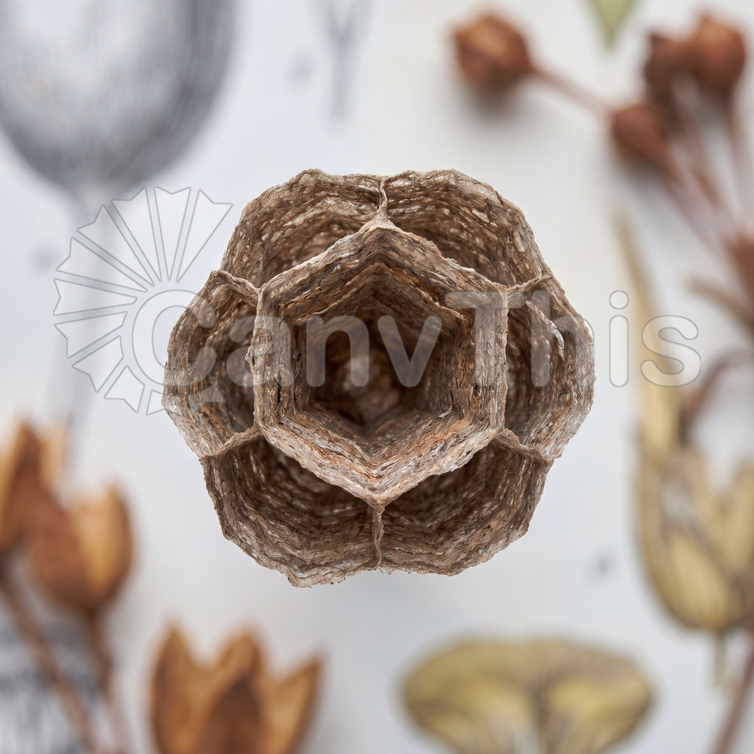 88_Paper Wasp Nest Cell — Hexagonal Comb Construction_watermarked