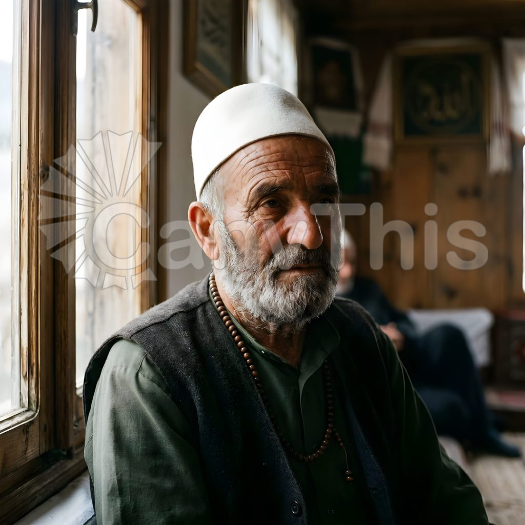 
									Albanian Bektashi — Tekke Interior Portrait