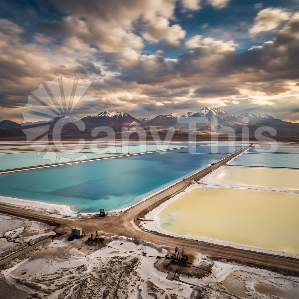 
									Atacama Lithium Fields — Desert Salt Pan Aerial