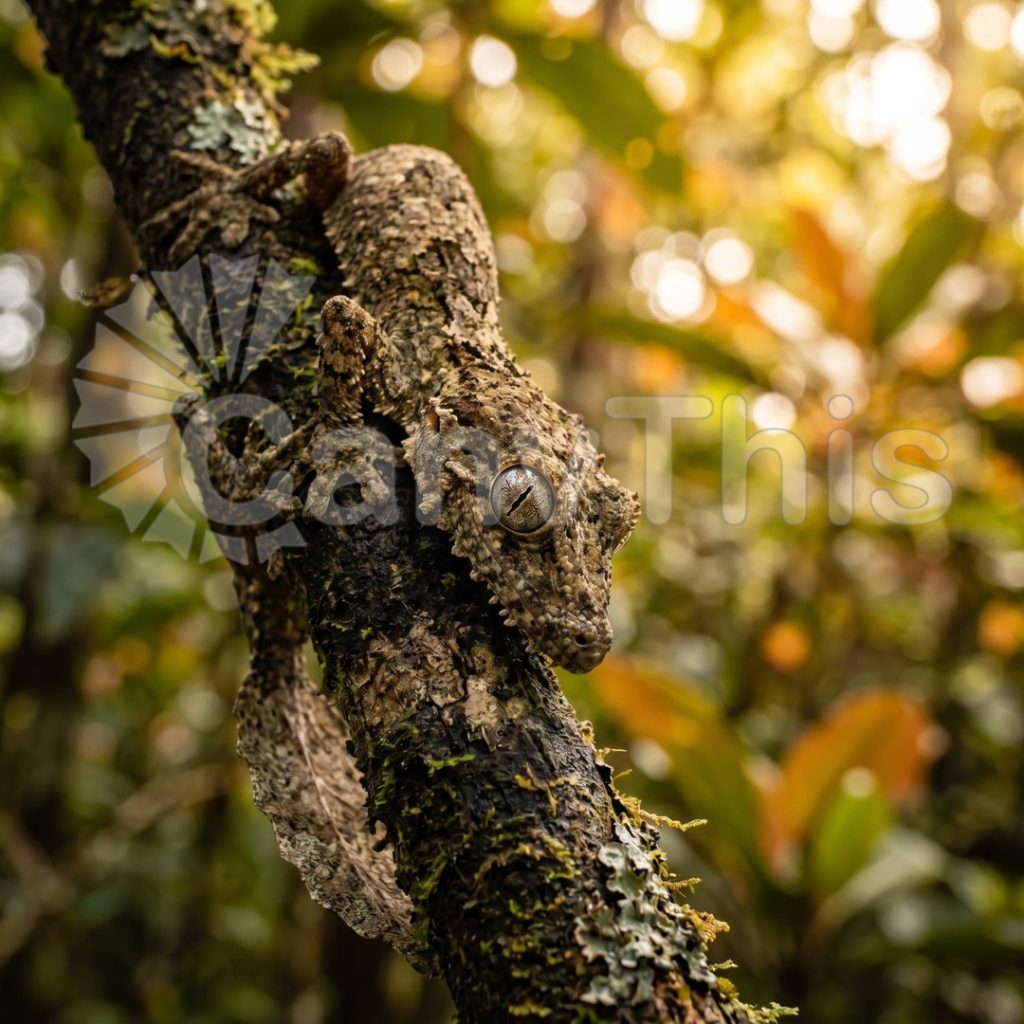 
									Leaf-Tailed Gecko — Madagascar Bark Camouflage