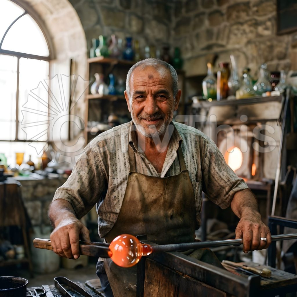 
									Syrian Glassblower — Aleppo Craft Workshop