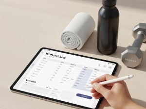 Workout Log Canva Template
